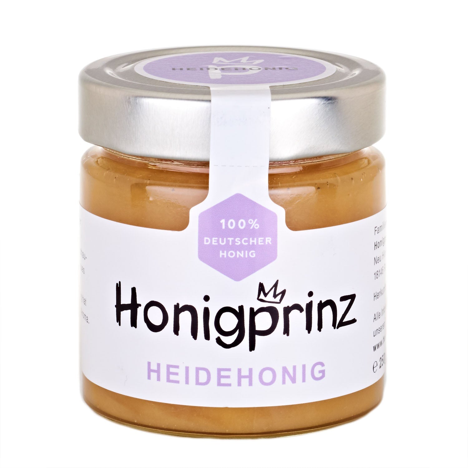 Heide Honig einzeln frontal Deutscher Honig