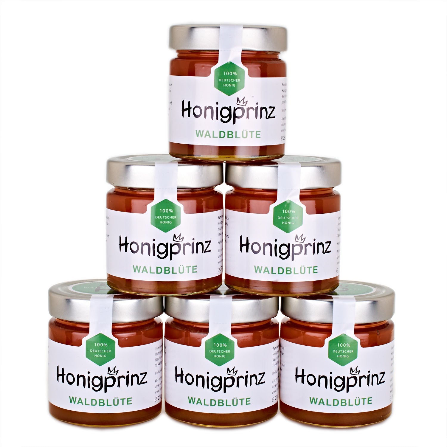 Waldblütenhonig Set 6x250g Deutscher Honig frontal