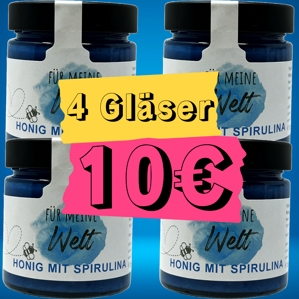 Vatertagaktion - 4x Honig mit Spirulina