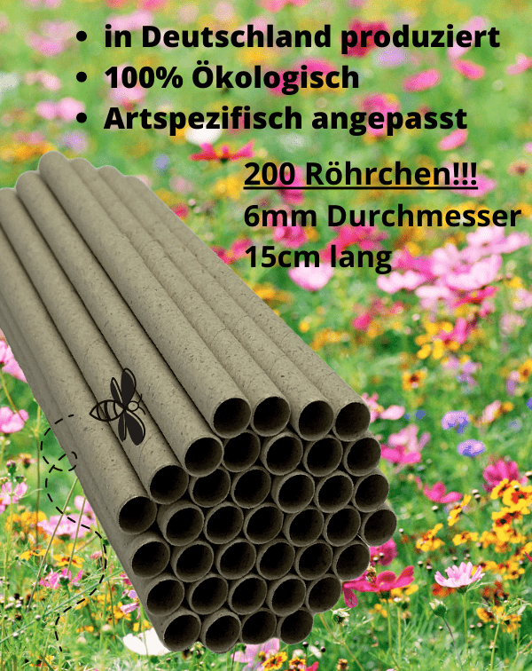 Nisthülsen für Wildbienen 200 Stk. / 6mm - Honigprinz