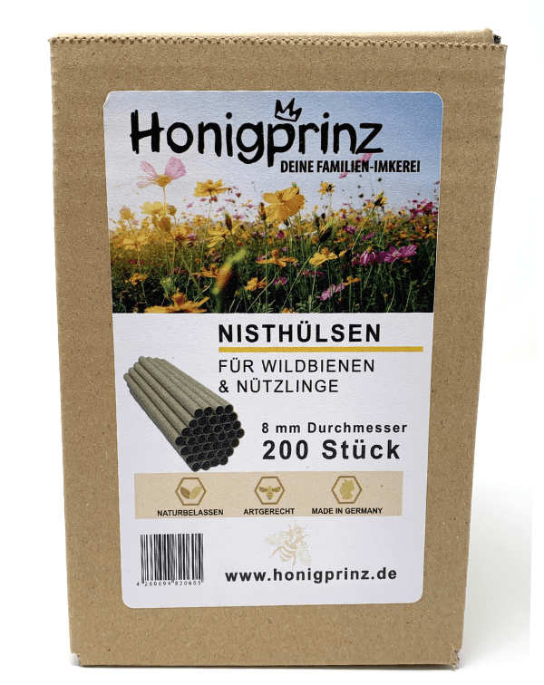 Nisthülsen für Wildbienen 200 Stk. / 8mm - Honigprinz