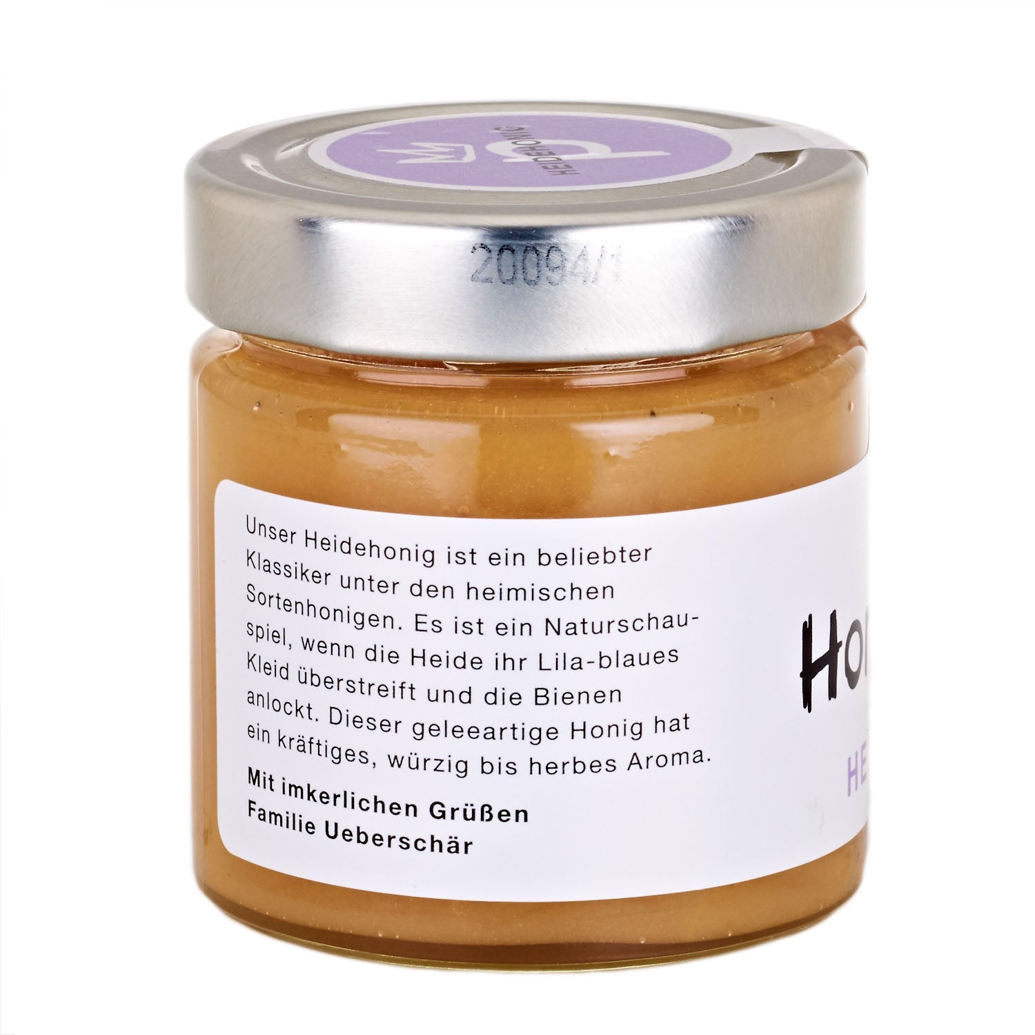 Heide Honig seitlich einzeln Deutscher Honig