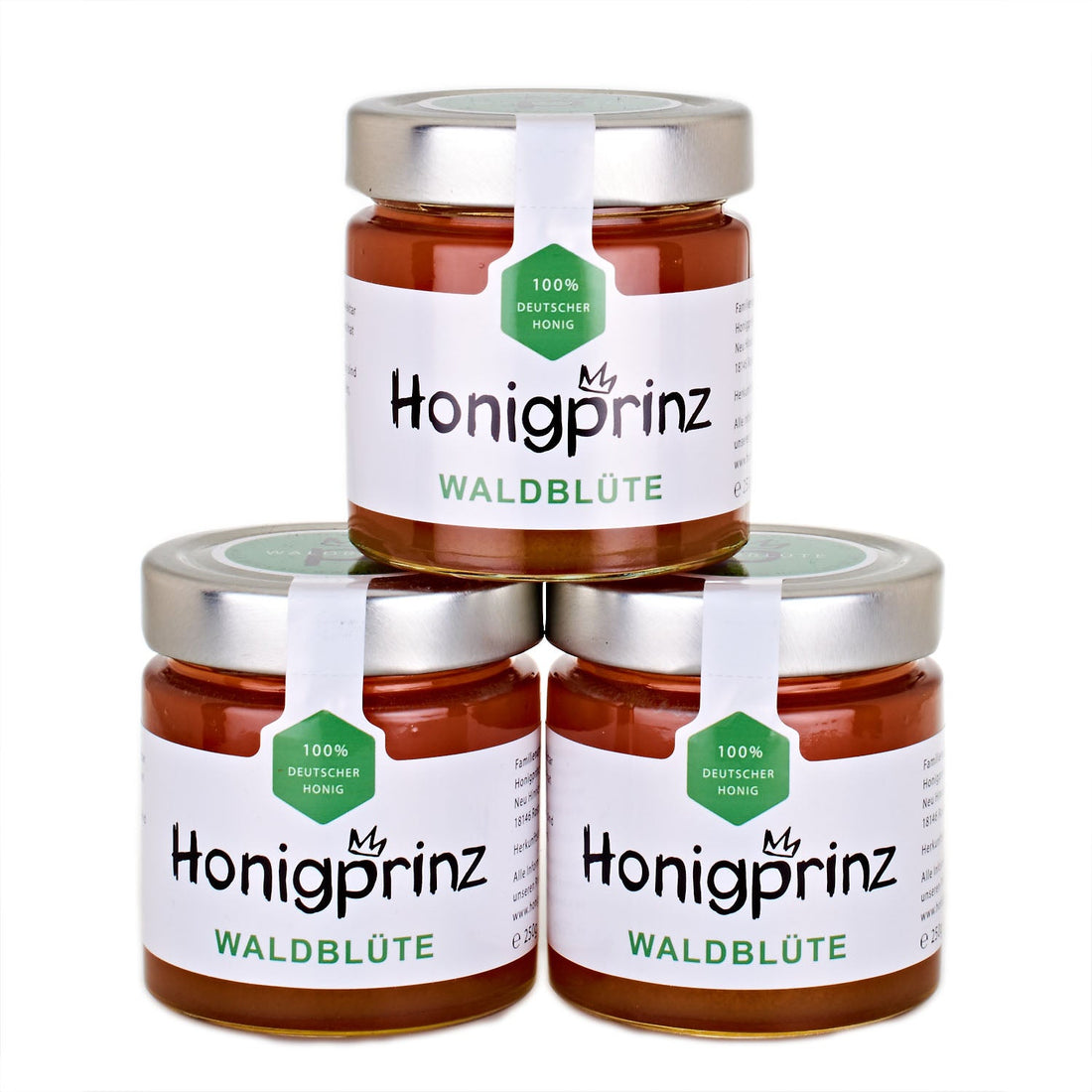 Waldblütenhonig Set 3x250g frontal Deutscher Honig 