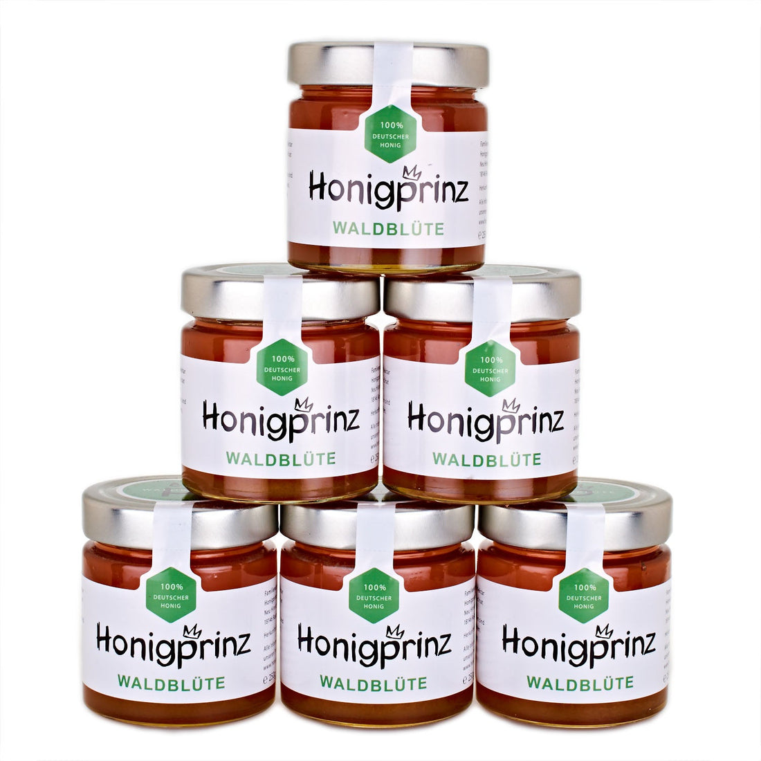 Waldblütenhonig Set 6x250g Deutscher Honig frontal