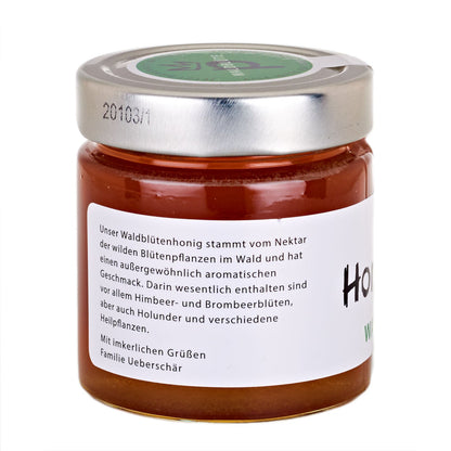 Waldblütenhonig 250g seitlich Deutscher Honig