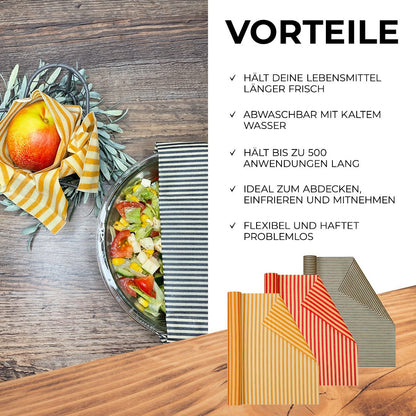 Bio - Bienenwachstuch Rolle (30x90cm) – Nachhaltig &amp; Ökologisch Verpacken - Honigprinz