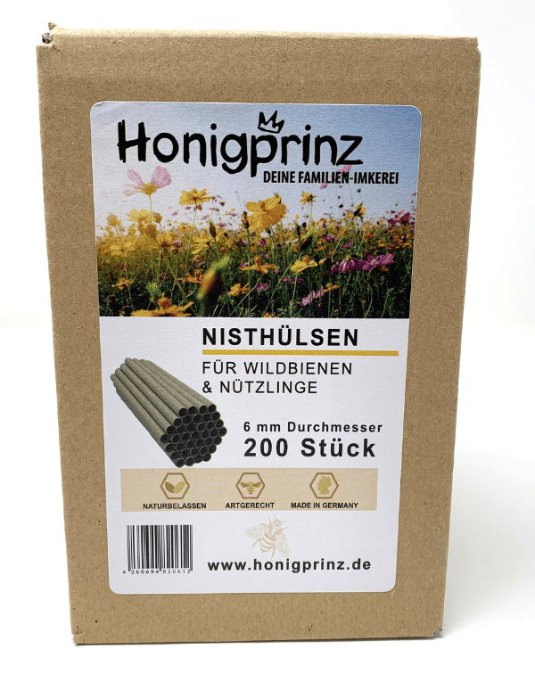 Nisthülsen für Wildbienen 200 Stk. / 6mm - Honigprinz