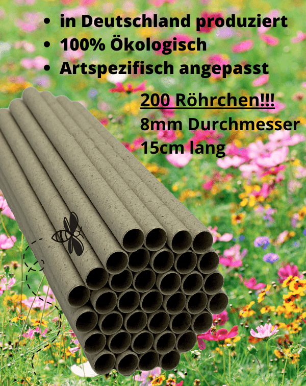 Nisthülsen für Wildbienen 200 Stk. / 8mm - Honigprinz
